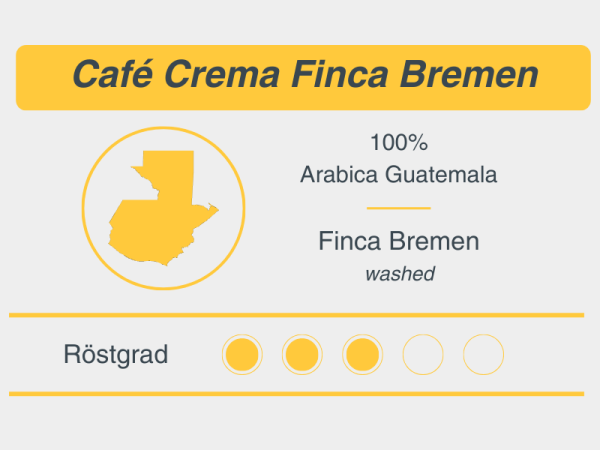 Café Crema Guatemala Finca Bremen